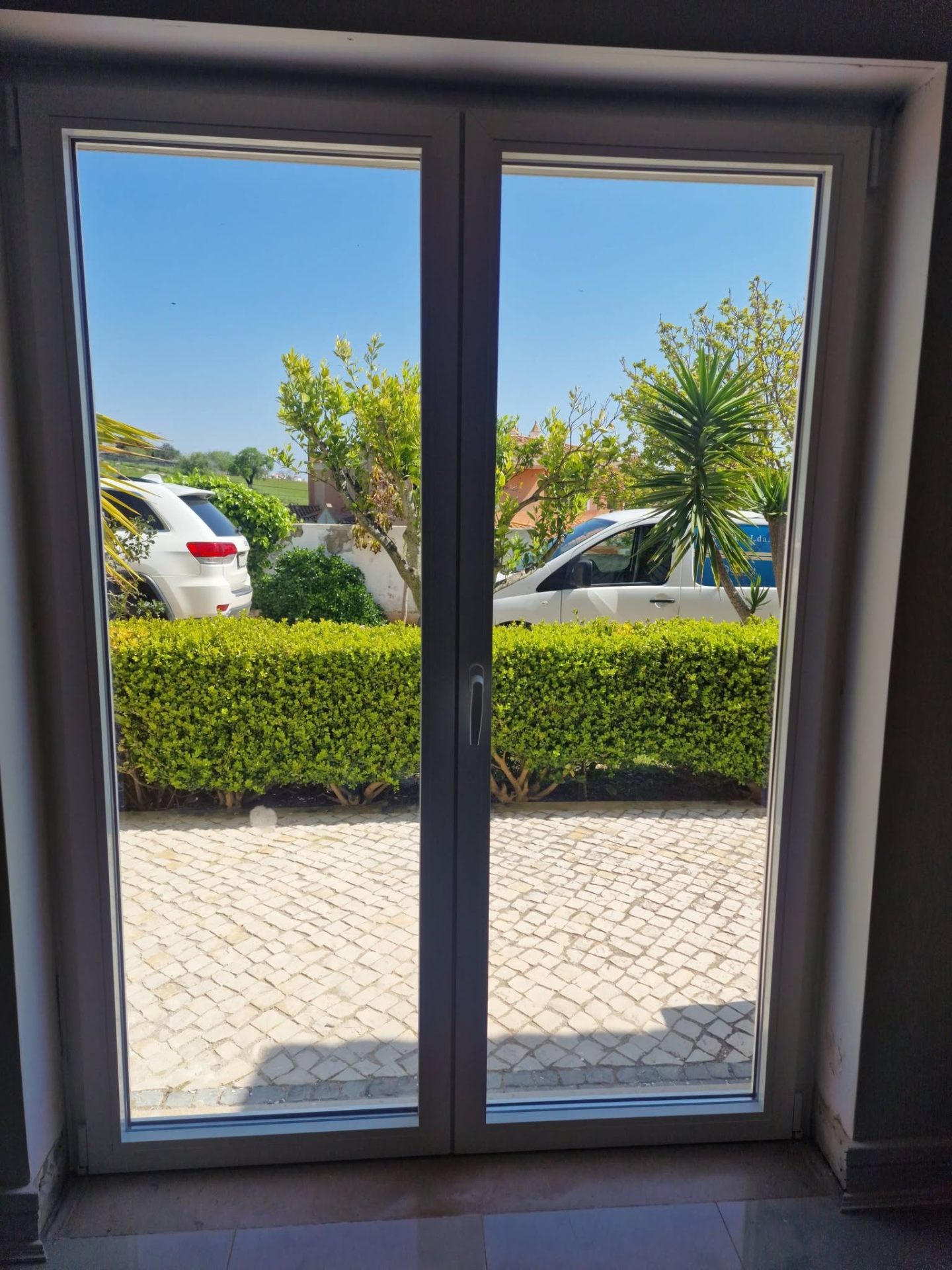Porta-janela em antracite